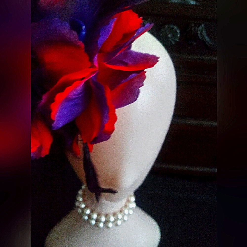 Beloved Millinery Stunning Feathers and Flower Comb Fascinator Derby Tea  Brunch